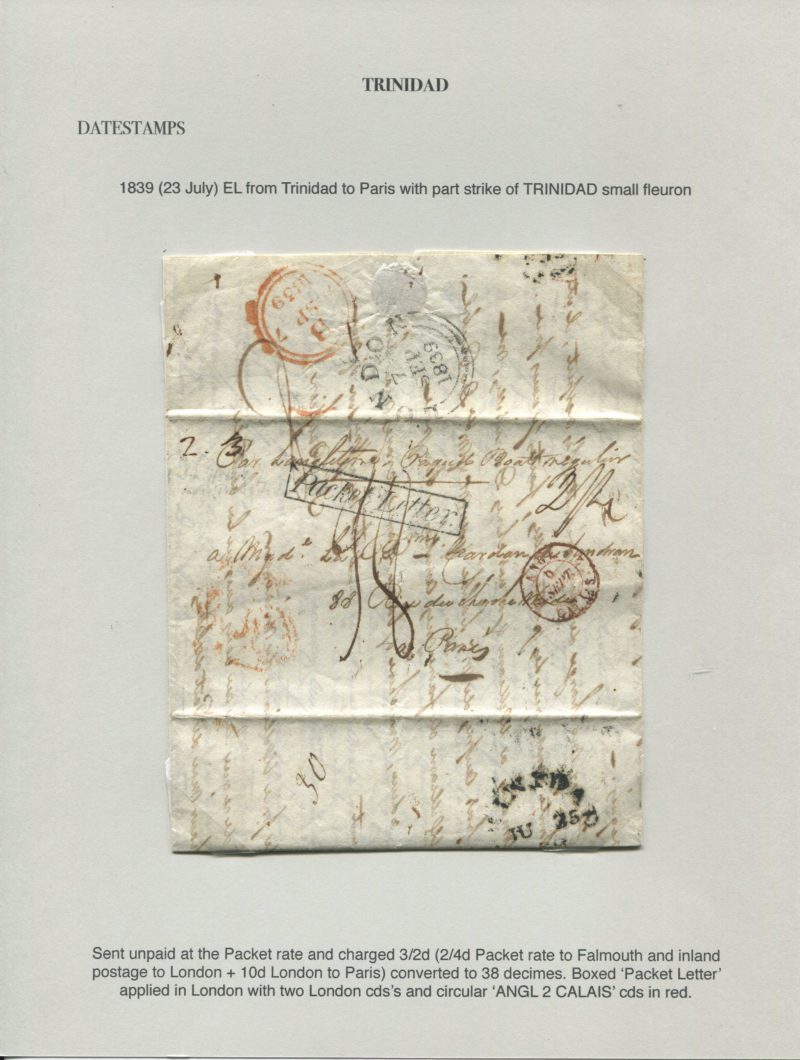 Trinidad Pre Stamp Postal History - ABPS